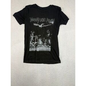Twenty One Pilots Band Graphic T-Shirt Black Short Sleeve Crew Neck Concert Tee
